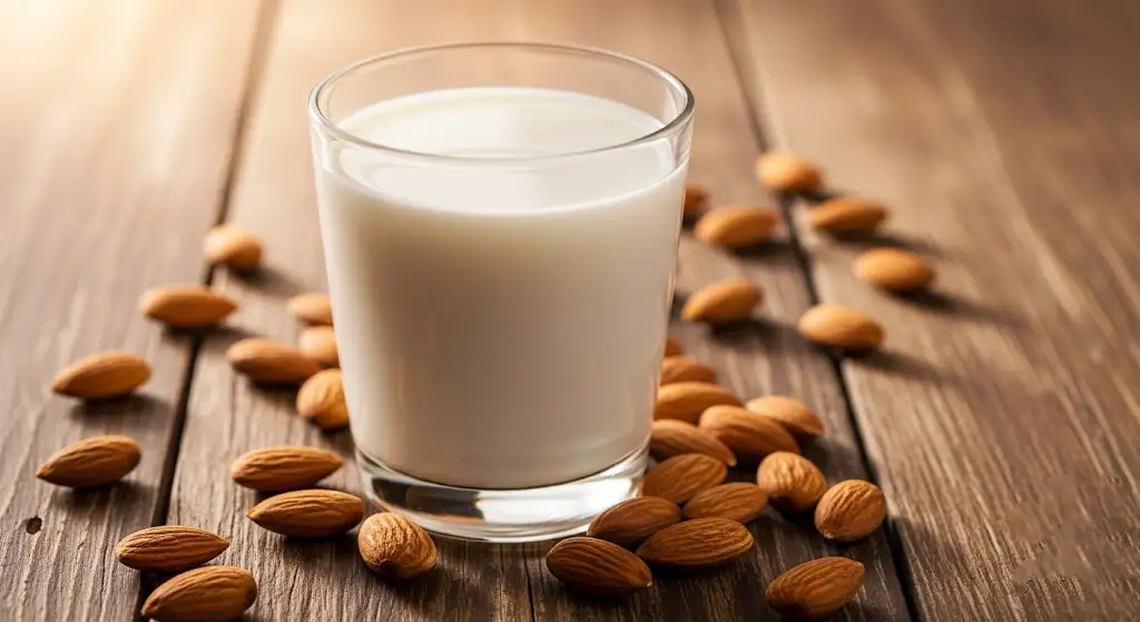 Leckere und gesunde Rohkost Mandelmilch selber machen