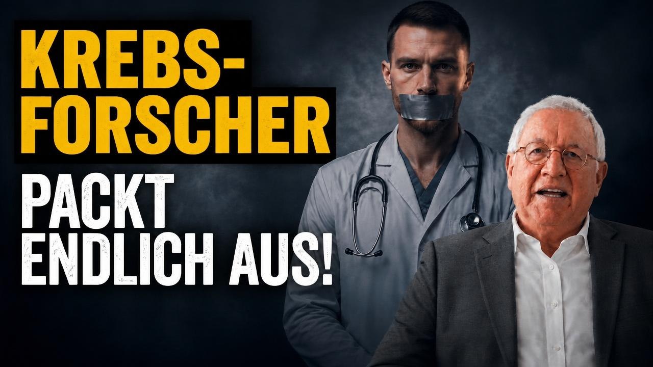 Krebsforscher Lothar Hirneise neben Symbolbild eines Arztes mit zugeklebtem Mund, Beitragsbild zu den größten Krebs-Auslösern und der Rolle von Stress statt Genen