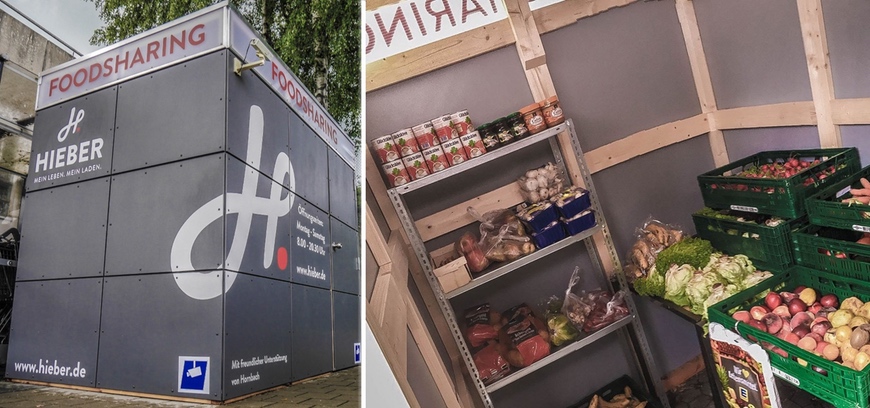 Supermarkt verschenkt aussortierte Lebensmittel in Foodsharing-Boxen
